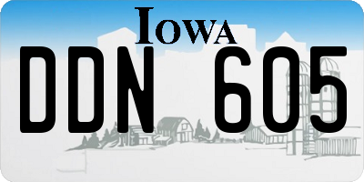 IA license plate DDN605