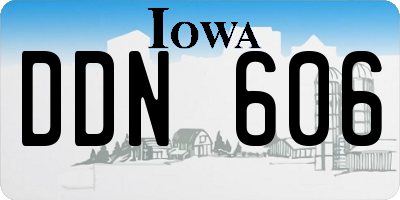 IA license plate DDN606