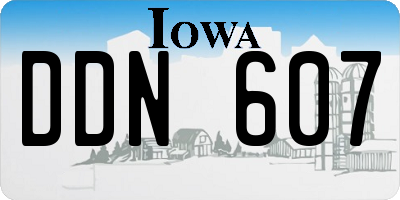 IA license plate DDN607