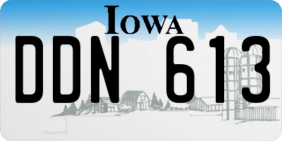 IA license plate DDN613