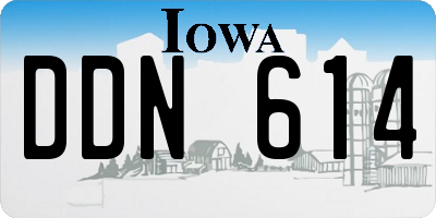 IA license plate DDN614