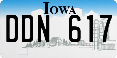IA license plate DDN617