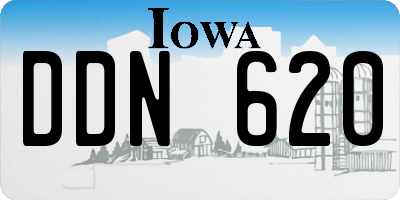 IA license plate DDN620