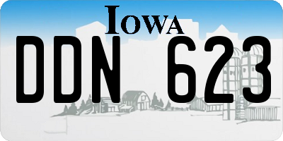 IA license plate DDN623