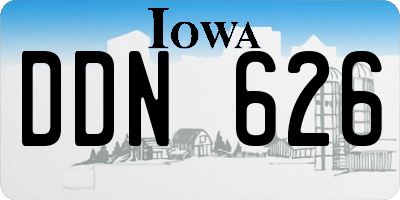 IA license plate DDN626