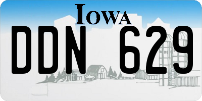IA license plate DDN629