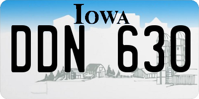 IA license plate DDN630