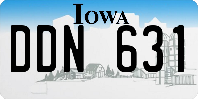 IA license plate DDN631
