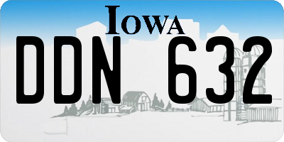 IA license plate DDN632