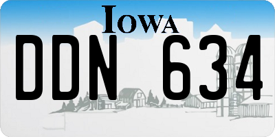 IA license plate DDN634