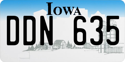 IA license plate DDN635