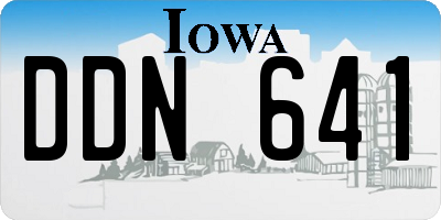IA license plate DDN641