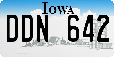 IA license plate DDN642