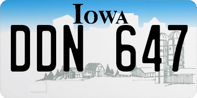 IA license plate DDN647