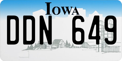 IA license plate DDN649