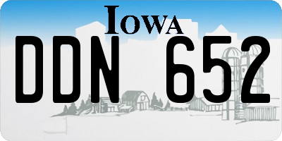 IA license plate DDN652