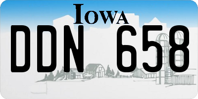 IA license plate DDN658
