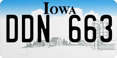 IA license plate DDN663