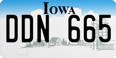 IA license plate DDN665