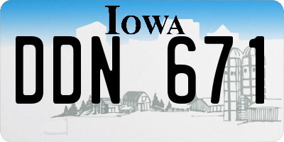 IA license plate DDN671