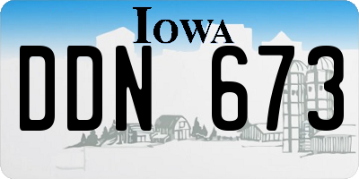 IA license plate DDN673