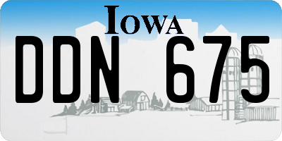 IA license plate DDN675