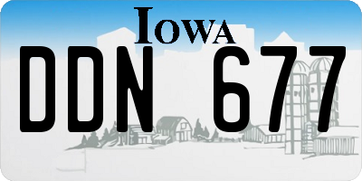 IA license plate DDN677
