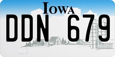 IA license plate DDN679