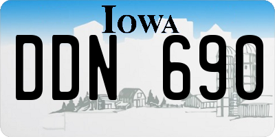 IA license plate DDN690