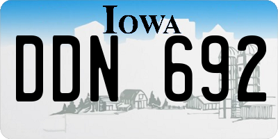 IA license plate DDN692