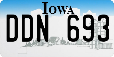 IA license plate DDN693
