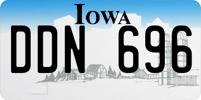 IA license plate DDN696