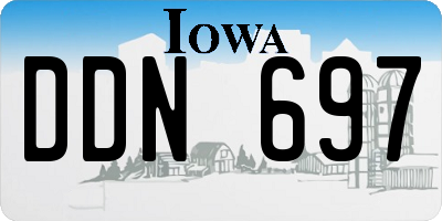 IA license plate DDN697