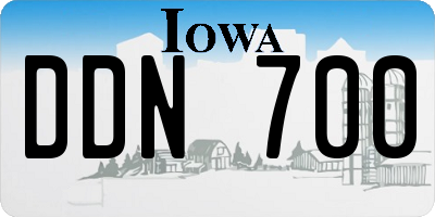 IA license plate DDN700