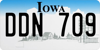 IA license plate DDN709