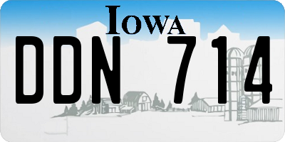 IA license plate DDN714