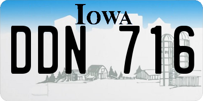 IA license plate DDN716