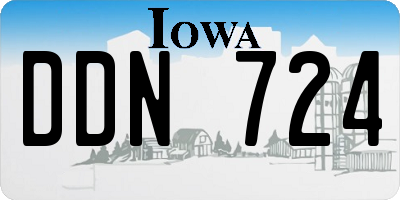 IA license plate DDN724