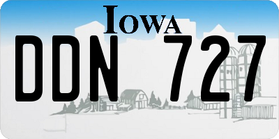 IA license plate DDN727