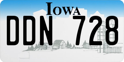 IA license plate DDN728