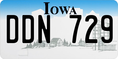 IA license plate DDN729