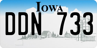 IA license plate DDN733