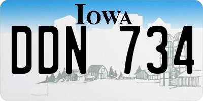 IA license plate DDN734