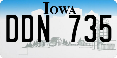 IA license plate DDN735