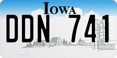IA license plate DDN741