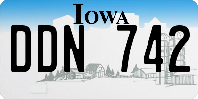 IA license plate DDN742