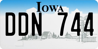 IA license plate DDN744
