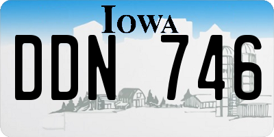 IA license plate DDN746