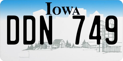 IA license plate DDN749