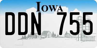 IA license plate DDN755